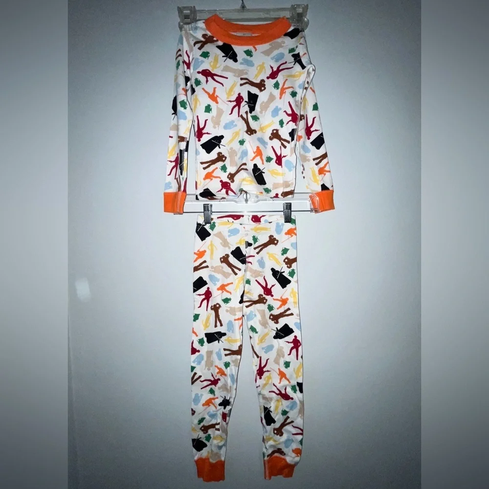 Hanna Andersson Star Wars Orange-Trim White Pajama Set